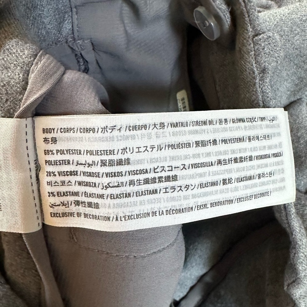 Abercrombie & Fitch Sloane Tailored Wide Leg Pant Grey Size XS/S High Rise Work - Picture 7 of 7